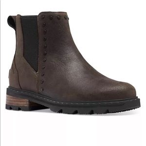 Sorel Lennox Chelsea Stud in blackened brown size 8